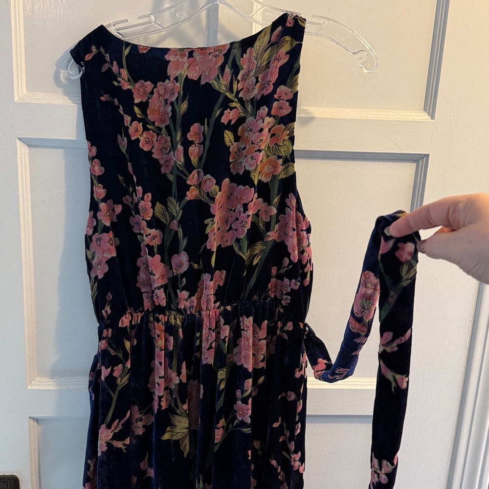 Baltic Born Navy Velvet Floral Maxi Dress - Picture 4 of 5